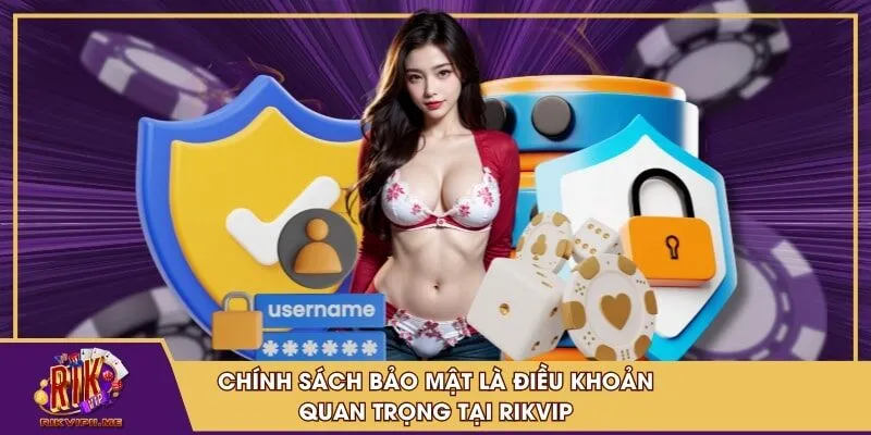 Chính sách bảo mật là điều khoản quan trọng tại RIKVIP